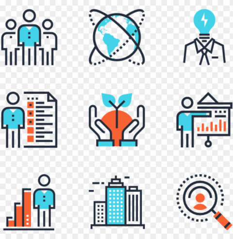 two tone icon family - business PNG graphics for free