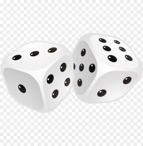 two white dice - dice PNG files with no background free