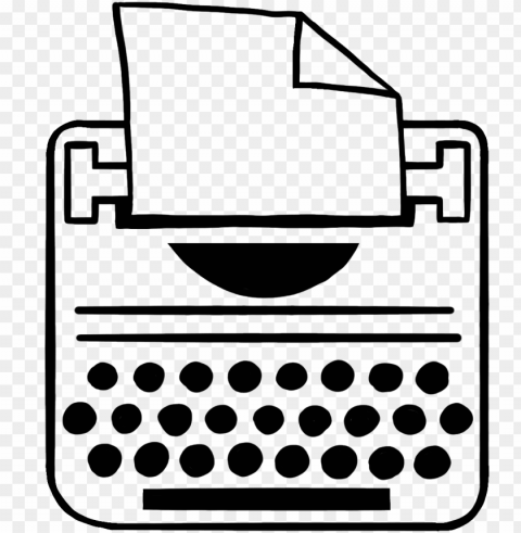 typewriter - line art Transparent PNG graphics complete collection