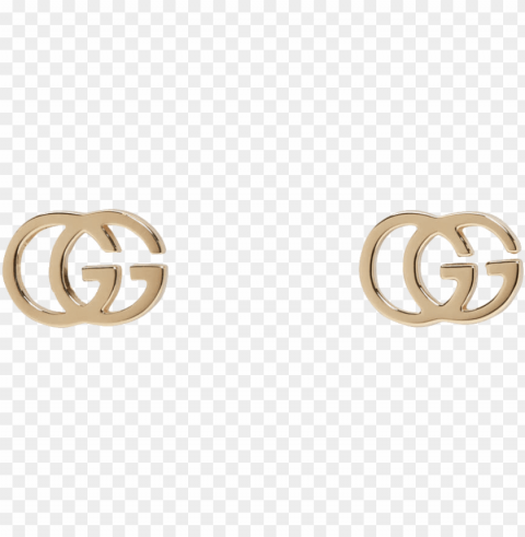 ucci gold logo tissue earringsssense gucci ssense - gucci gold logo tissue earrings PNG for digital design