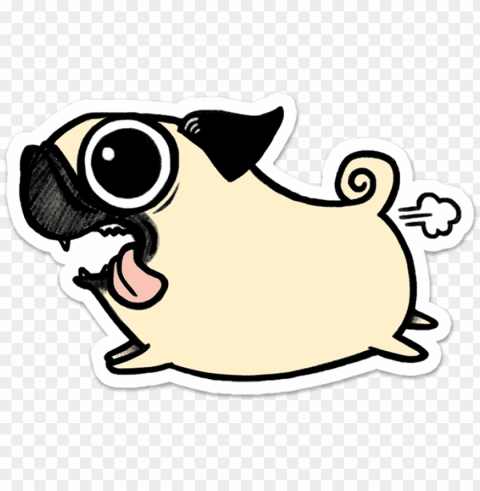 Ug Clipart Transparent - Pug Stickers PNG With Clear Overlay