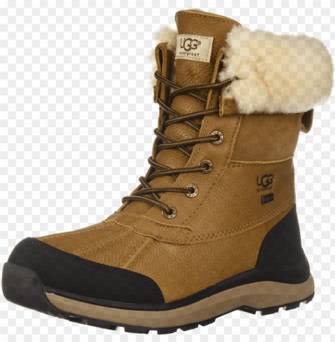 ugg women's adirondack boot iii - leather ugg boots brow Clear image PNG