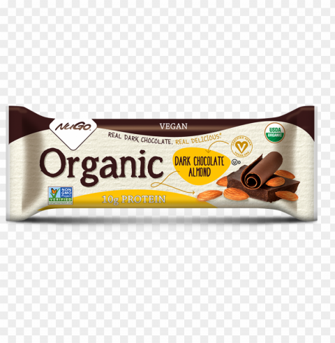 ugo nutrition - organic bar dark chocolate almond Isolated Object with Transparent Background PNG
