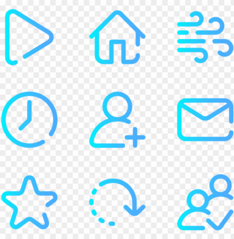 ui interface - gradient icons Isolated Artwork on Transparent PNG