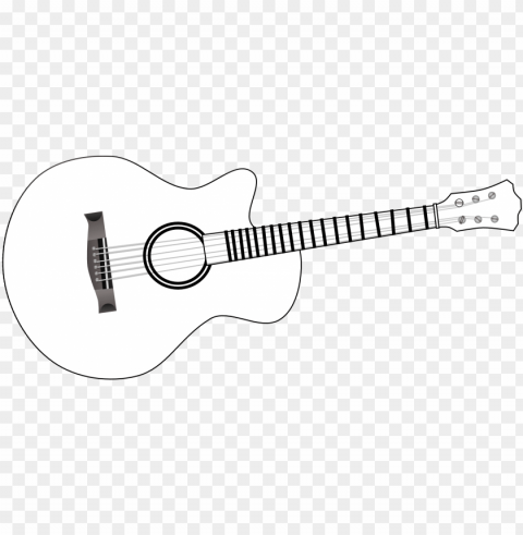 uitar black and white acoustic clipart clipartfest - white guitar clipart HighQuality Transparent PNG Isolated Graphic Design