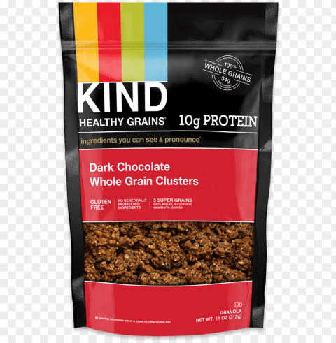ull - kind dark chocolate granola Transparent Cutout PNG Graphic Isolation