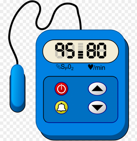 ulse oximeter clipart black and white - heart rate monitor clipart Isolated Element in Transparent PNG