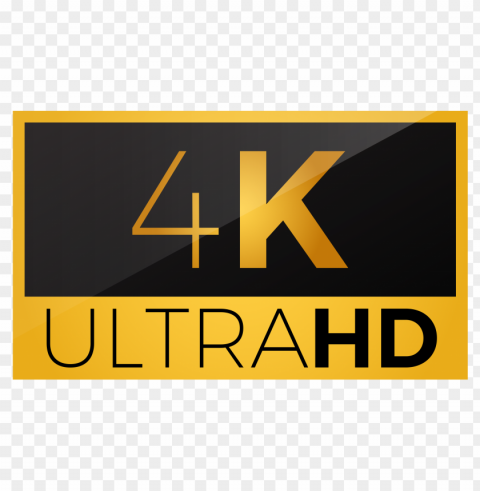 ultra 4k sign logo Isolated Object with Transparent Background PNG