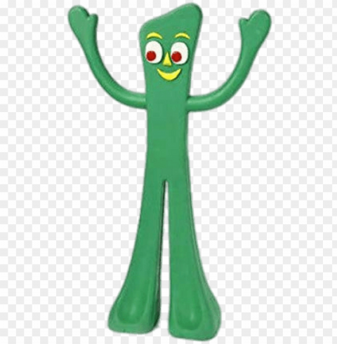 umby holding up both arms - gumby face PNG for web design