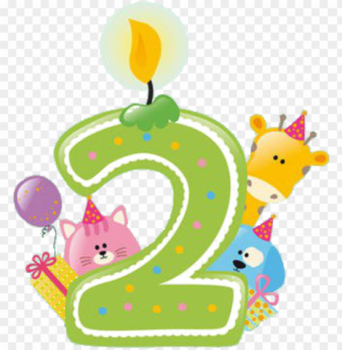 umero 2 cumpleaños - happy 2nd birthday template PNG images for merchandise
