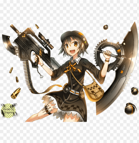 un girl render by piri chama-d6o7rc1 - anime girl gun vector PNG transparent artwork