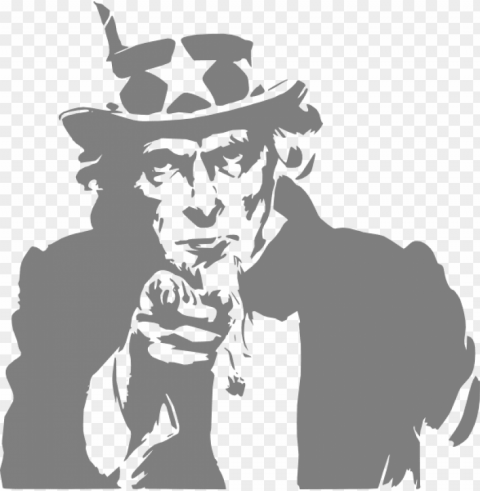 Uncle Sam Clipart Uncal - Uncle Sam Transparent Cutout PNG Graphic Isolation