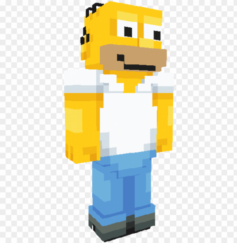 undefined - skin de minecraft de homero simpso PNG Image with Transparent Isolation