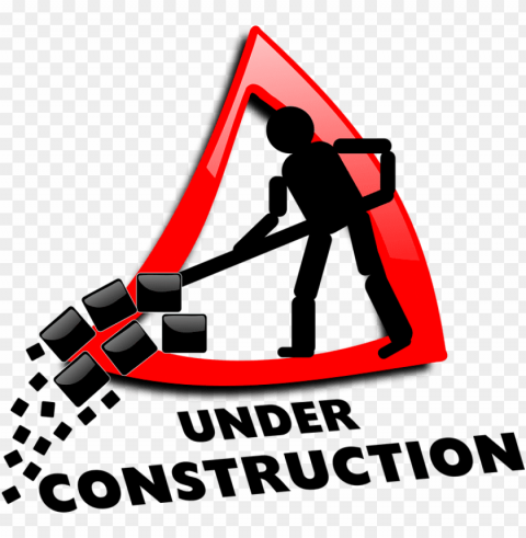 Under Construction Transparent Background PNG Isolated Character