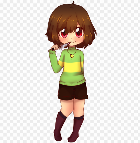 undertale - chara undertale chibi Isolated Element in HighQuality PNG