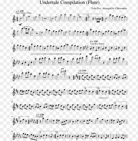 undertale compilation sheet music for flute download - steven universe songs trombone Isolated Item on Clear Transparent PNG