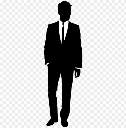 unfortunate men's fashion - suit silhouette PNG files with no background bundle