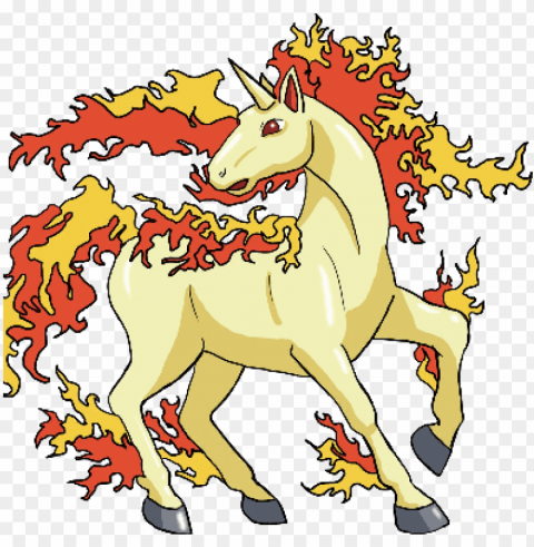 unicorn cartoon animal images clipart - imagenes de rapidash pokemo PNG Image Isolated with HighQuality Clarity