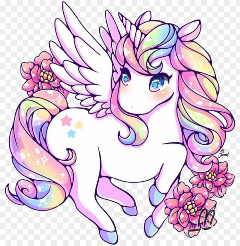 #unicorn #rainbow #rainbowunicorn #kawaii #cute - cute rainbow cartoon unicorns High-resolution PNG images with transparency