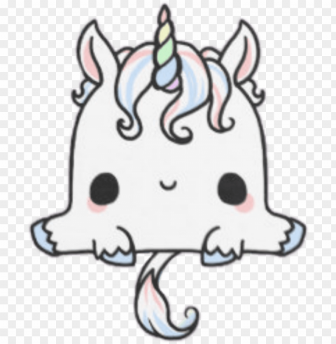 unicorn unicorns kawaii tumblr stickers ftestickers - kawaii unicor Transparent PNG images bundle