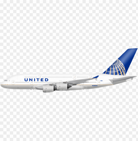 united airlines download - wide-body aircraft Transparent Background PNG Isolated Graphic