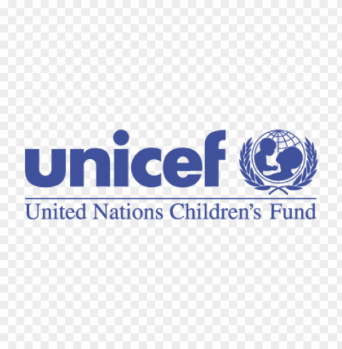 united nations childrens fund vector logo Isolated PNG Element with Clear Transparency