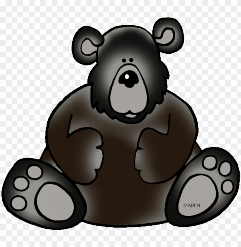 united states clip art by phillip martin - black bear clipart PNG file without watermark