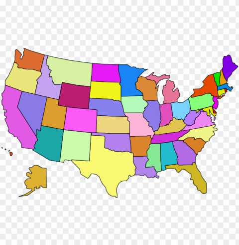 united states map clip art - blank us map color PNG images with alpha transparency bulk
