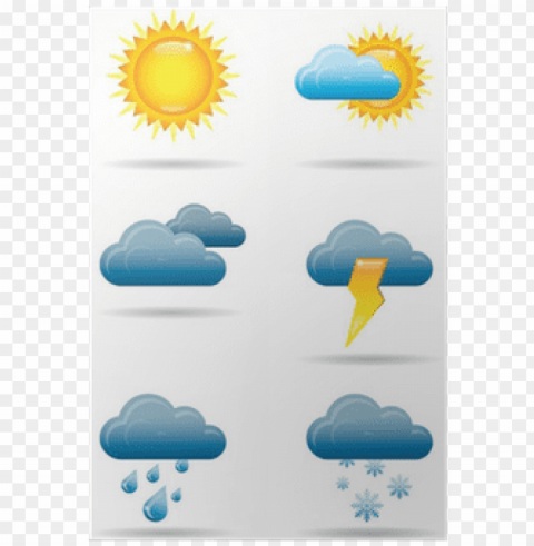 universal weather symbols Transparent Background Isolated PNG Illustration
