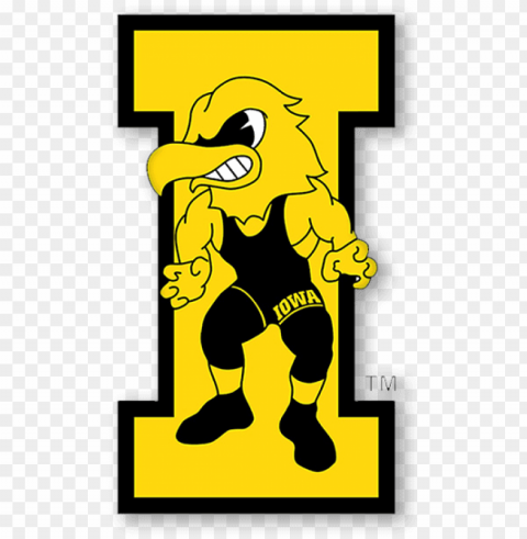 university of iowa wrestling logo Isolated Element with Transparent PNG Background