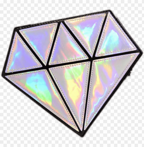 unrn unrnio tumblr diamond diamante shineshinefor - 2017 fashion geometry package diamond hologram bag Isolated Artwork on HighQuality Transparent PNG