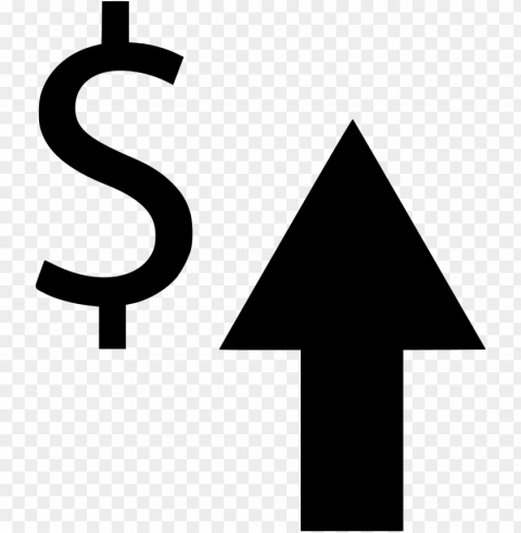 up money svg icon - money arrow up icon PNG Graphic with Transparent Isolation