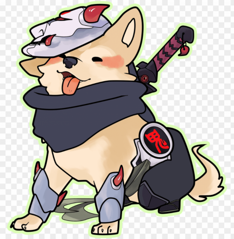 uppy kawaii dog hanzo overwatch - shiba overwatch PNG Isolated Object with Clarity