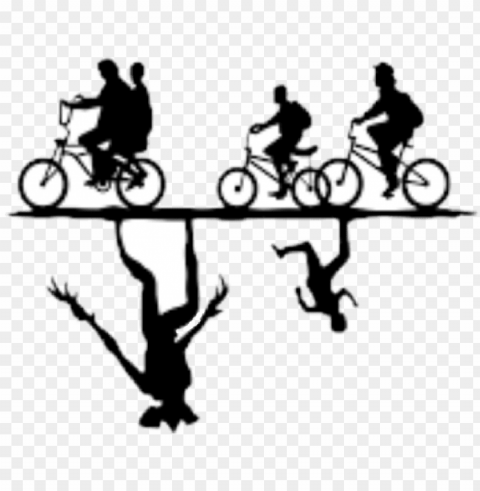 upsidedown strangerthings demogorgon - stranger things bike silhouette PNG graphics with clear alpha channel broad selection