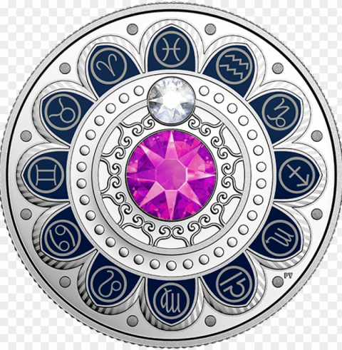 ure silver coin made with swarovski crystals zodiac - 2017 fine silver 3 dollar coin - zodiac series pisces Transparent PNG pictures complete compilation