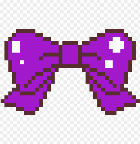 urple bow - controle pixel art Transparent Background Isolated PNG Illustration