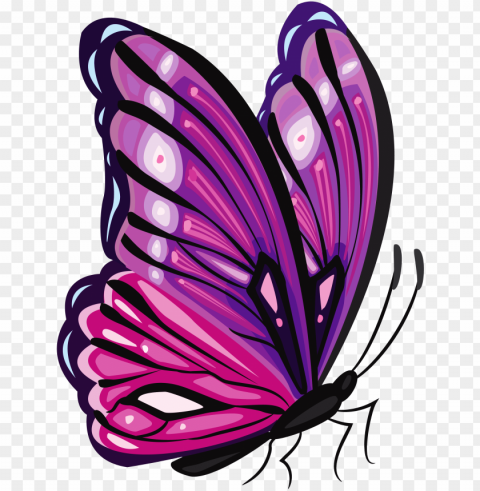 urple butterfly clipart picture - purple butterfly clipart Isolated Icon with Clear Background PNG