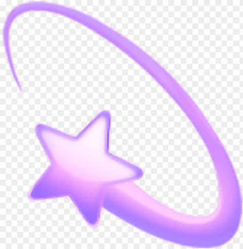 urple emoji overlay cute star halo - whatsapp emoji shooting star Isolated Graphic on Clear Transparent PNG