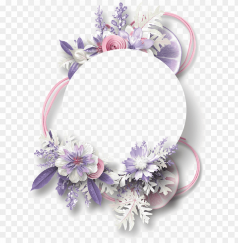 urple floral border free download - purple flower border Transparent PNG picture