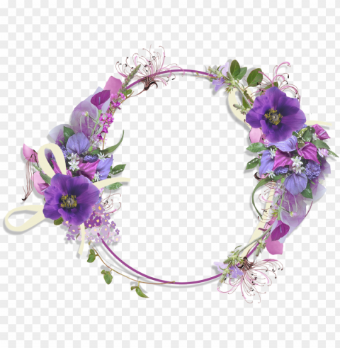 urple flower borders and frames - purple frame Isolated Character in Transparent Background PNG