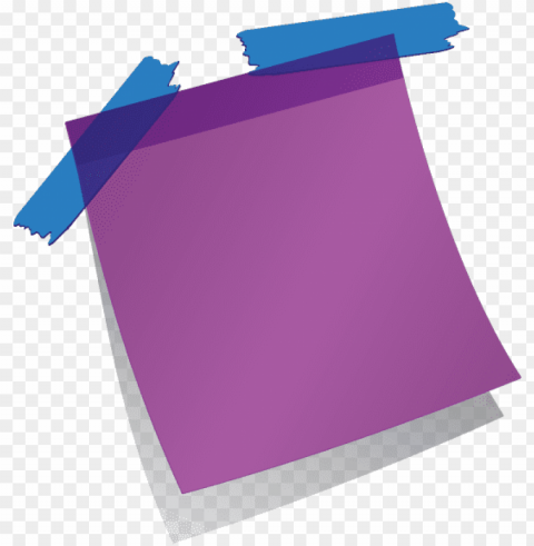 urple post it notes - post it Isolated Object on Transparent PNG