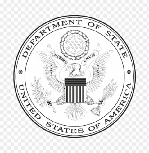 us department of state eps vector logo free Isolated Design Element on PNG