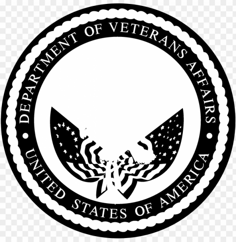 us department of veterans affairs logo black and white - va medical center logo Clear Background PNG Isolated Illustration