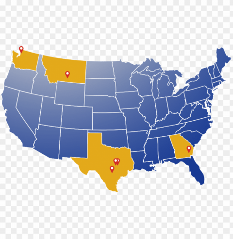 Us-map - Us By Political Party Transparent PNG Pictures For Editing