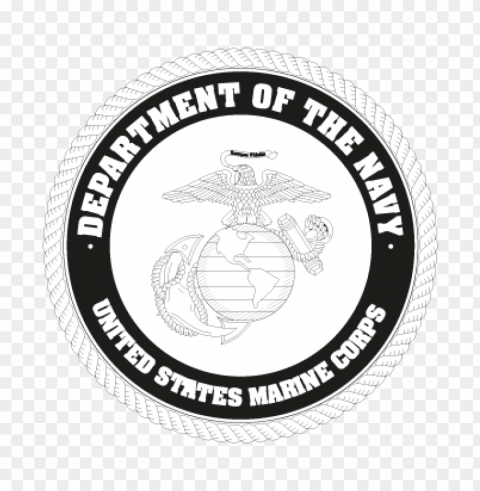 us marine corp black vector logo free PNG clear images