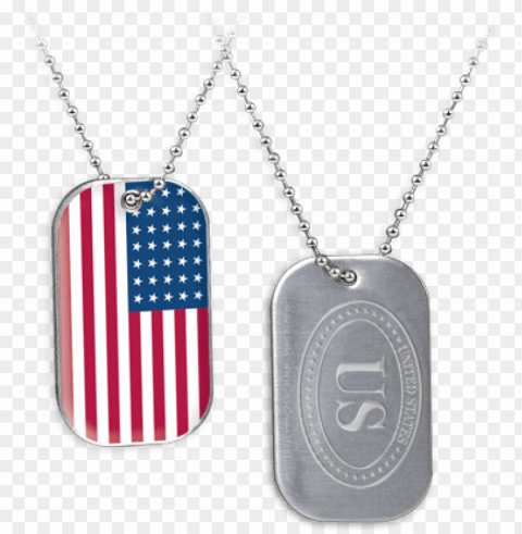 usa american flag dog tag - dog ta PNG Image Isolated with High Clarity