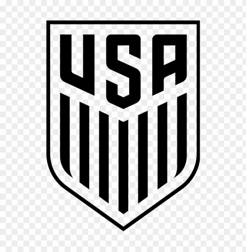 usa american football soccer team black logo Isolated Object with Transparency in PNG