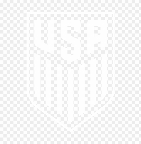 Usa American Football Soccer Team White Logo Isolated Object With Transparent Background In PNG