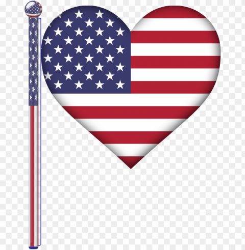 usa heart flag graphic free download - united states flag heart Transparent PNG images complete package