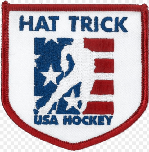 usa hockey hat trick patch Clean Background Isolated PNG Image